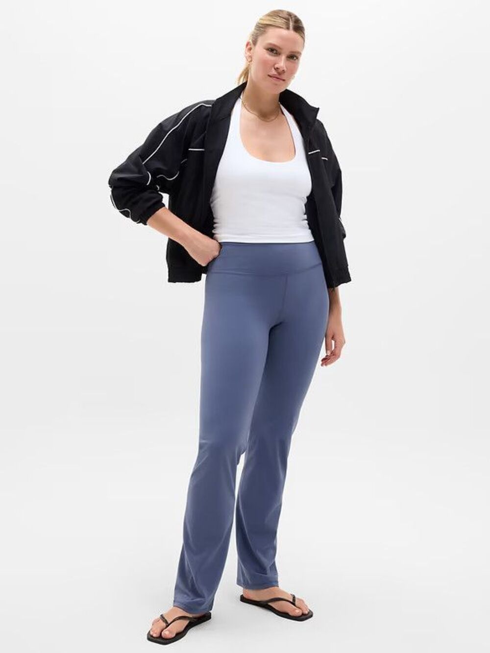 Athleta Elation Ultra High Rise Straight Leg Pant Celestial #769062